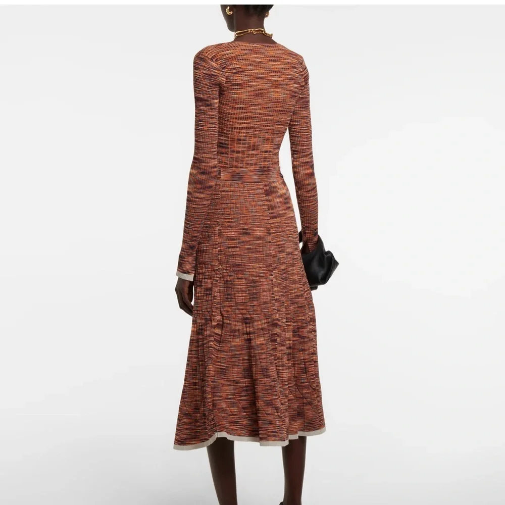 SIMKHAI Space-dyed pleated knit midi skirt - Picture 5 of 5